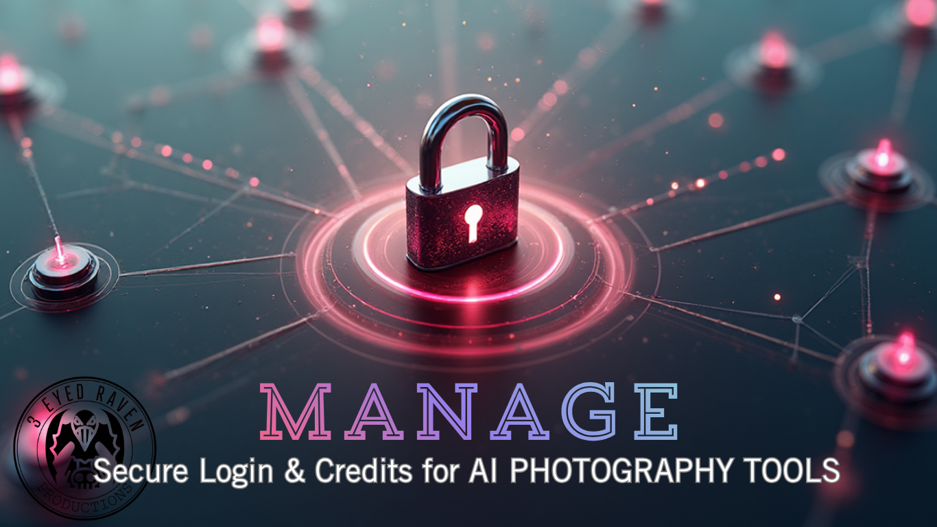 Manage App — Secure Login and Credits for all of 3 Eyed Raven Production's AI Photography Tools