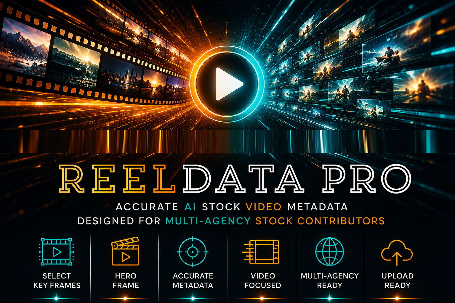 ReelData Pro — AI stock video metadata for multi-agency stock contributors