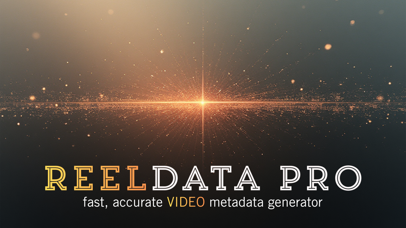 ReelData Pro — A Bespoke AI Metadata Generator for stock video content designed for contributer workflows and submissions
