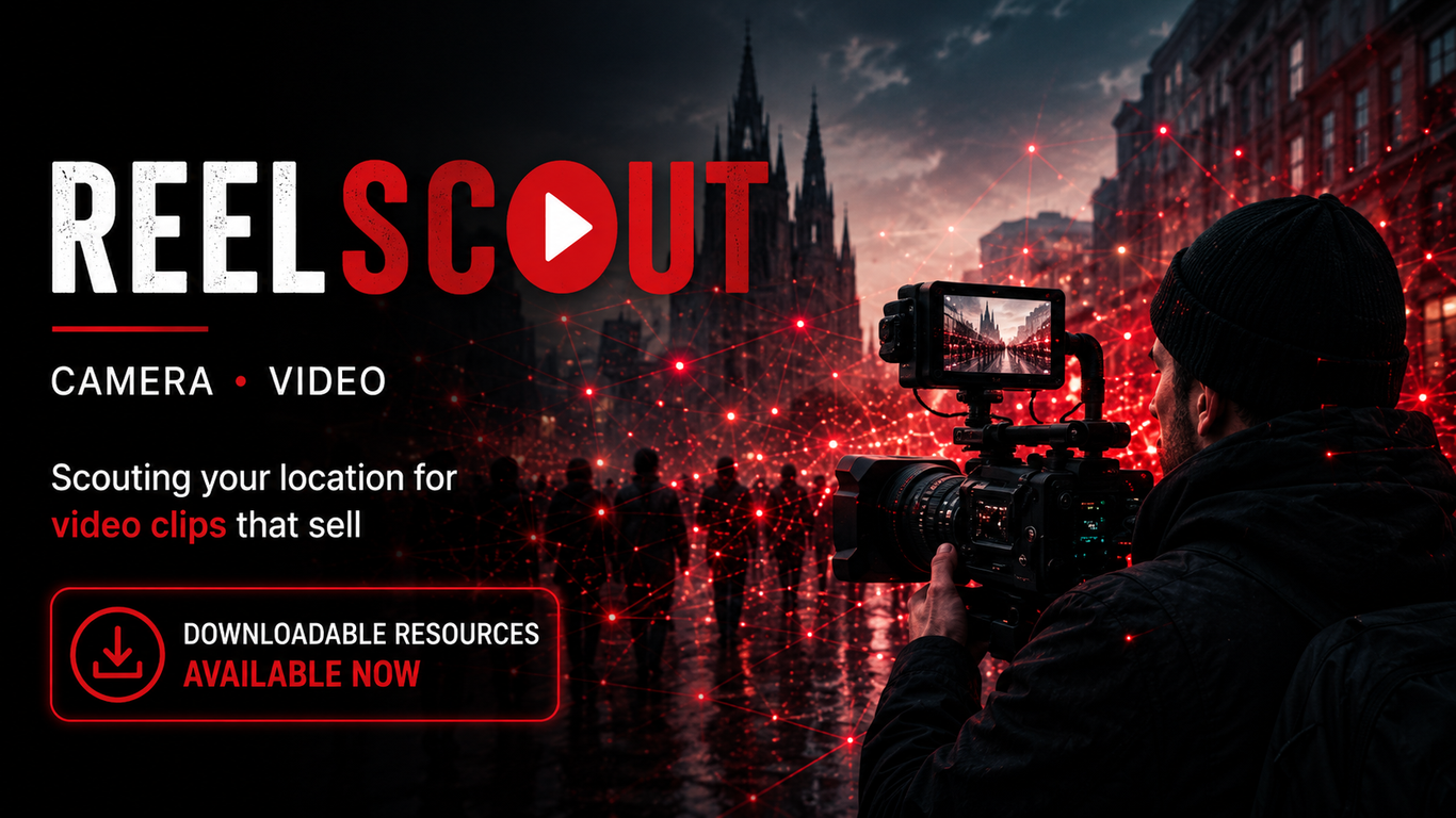 ReelScout — identifies opportunities for localised, high-value video shoots for stock assets, wherever you are, adapted specifically for those using DSLR or mirrorless cameras