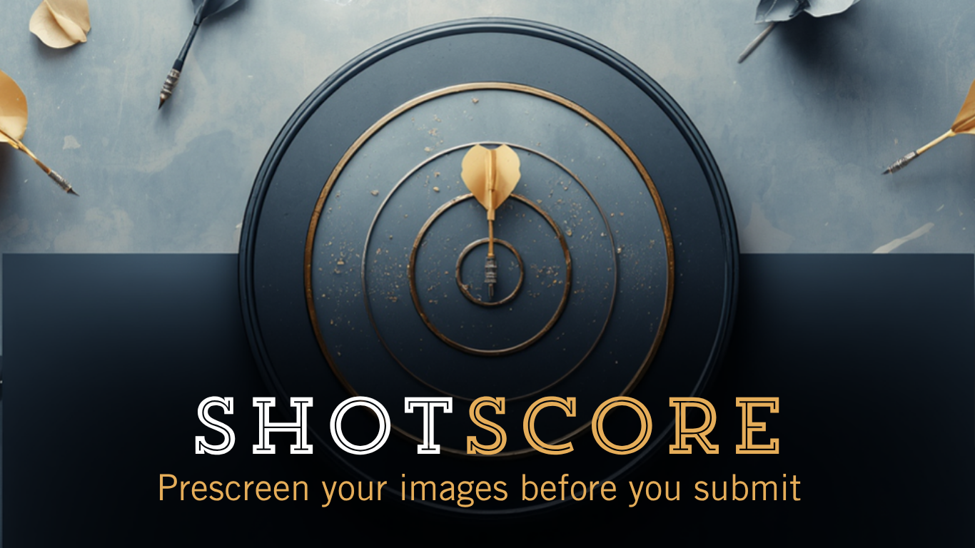 ShotScore: image scoring and analysis interface for photography contributors using DSLR and mirrorless equipment. It assesses stock agency suitability, commercial value, and improvement opportunities